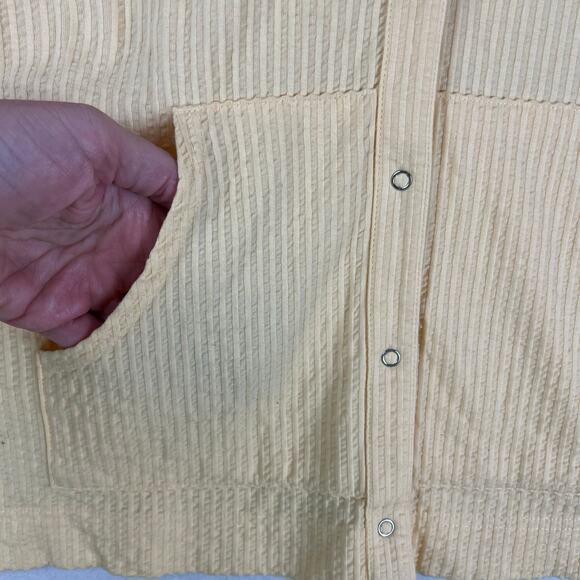 L.L. Bean Women's Lt Yellow Lt Wt Snap-Up Hoodie Long Sleeve Jacket SZ XXL - EUC - Picture 4 of 7